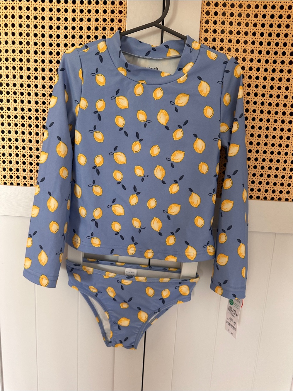 *NWT* Carter's Blue Rash Guard Set with Yellow Lemon Print